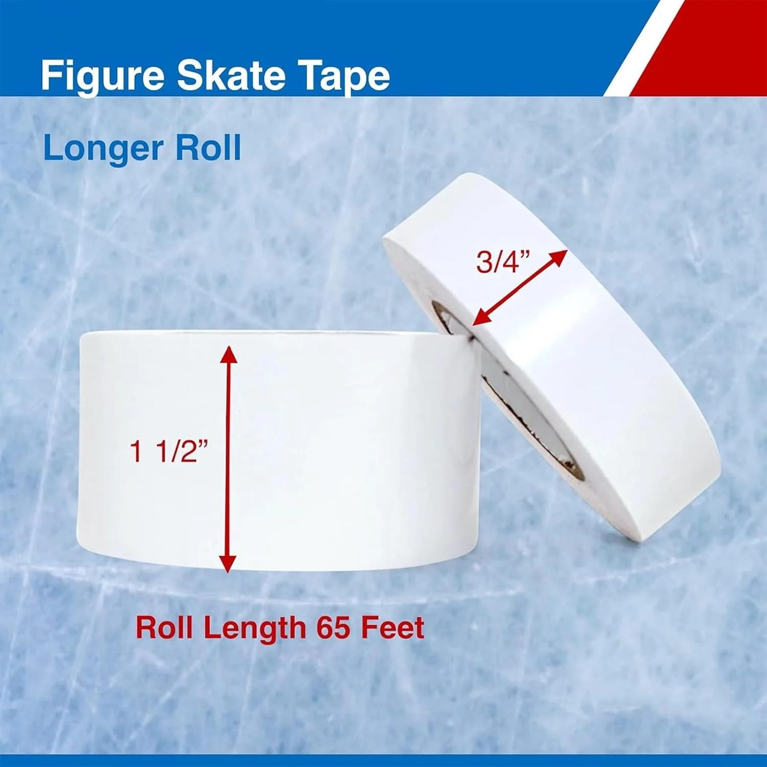 نوار محافظ اسکیت سفید THE WHITE SHOP - رول 65 فوتی بلندتر برای محافظت از بوت های اسکیت چرمی بدون نیاز به پولیش و محکم نگه داشتن بندها.