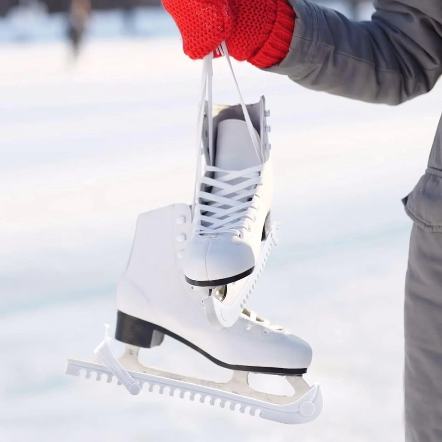 محافظ تیغه اسکیت یخ Zoyiancy، روکش تیغه اسکیت یخ، محافظ تیغه اسکیت نمایشی با سگک قابل تنظیم، لوازم جانبی اسکیت (1 جفت)