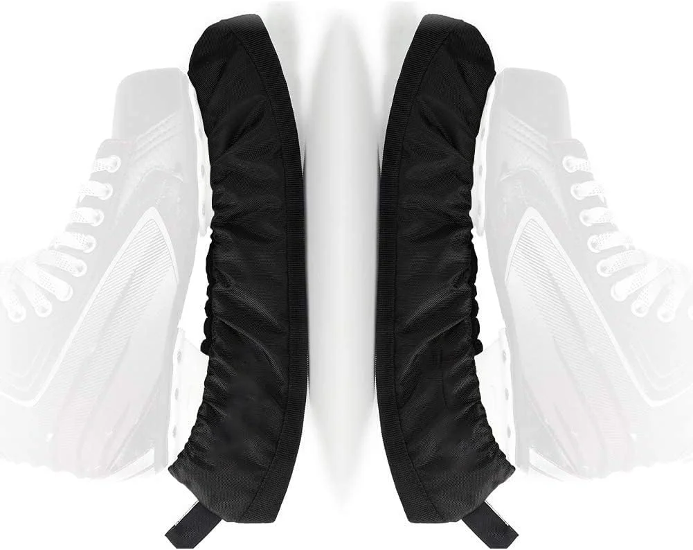 محافظ تیغه اسکیت یخ THE WHITE SHOP، محافظ برای اسکیت های هاکی، اسکیت های نمایشی و اسکیت های یخ، روکش های جاذب اسکیت برای کودکان، جوانان و بزرگسالان - مردان، زنان، پسران، دختران (رنگ: آبی، سایز: L)