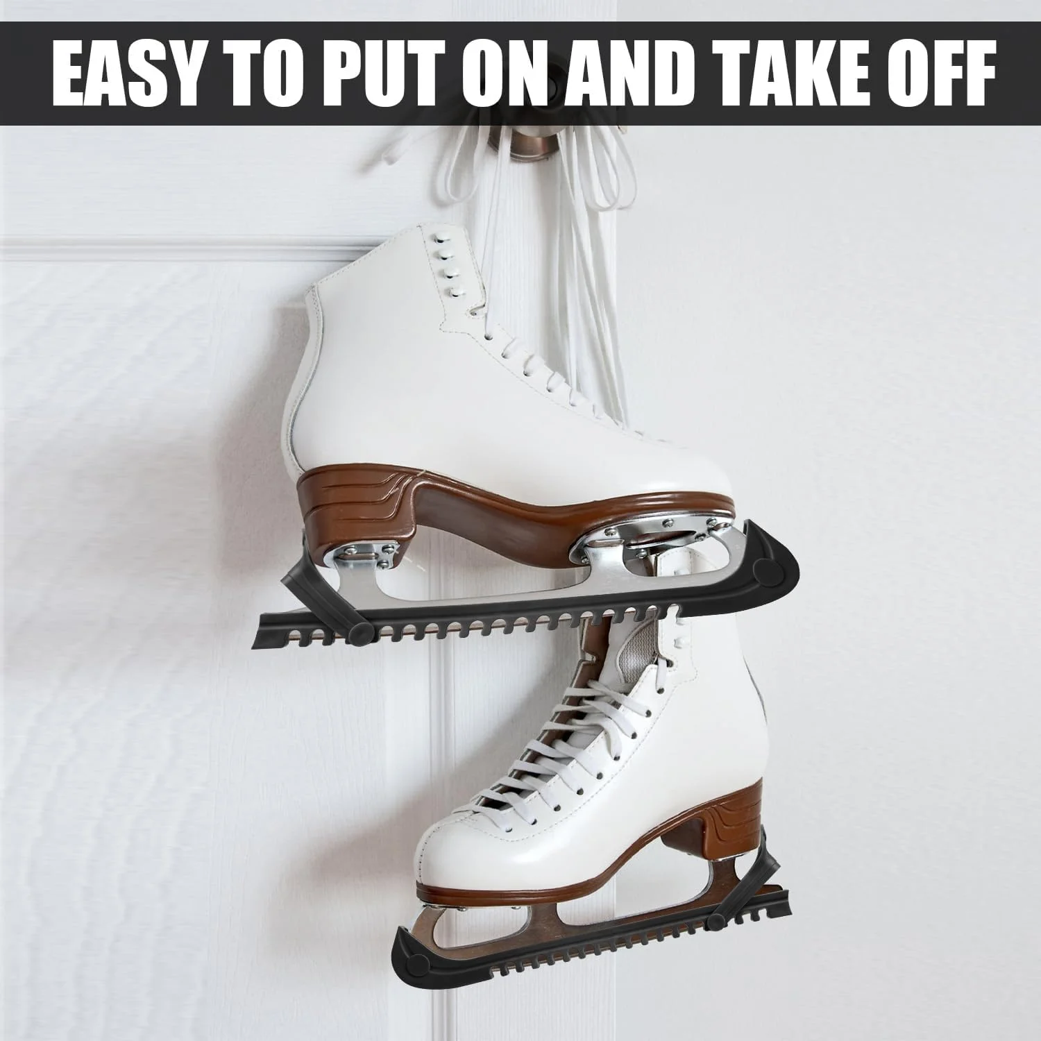 محافظ تیغه اسکیت یخی TERRIFI، روکش تیغه قابل تنظیم با سگک برای اسکیت های هاکی و نمایشی، محافظ اسکیت روی یخ و لوازم جانبی تجهیزات برای هاکی روی یخ و اسکیت نمایشی