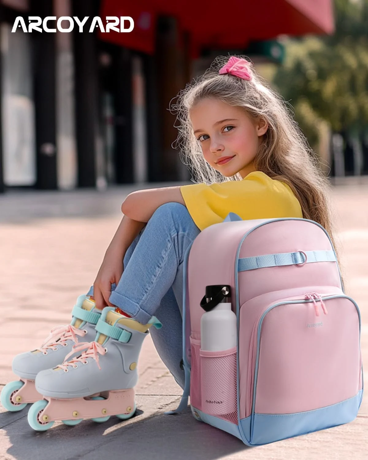 کیف اسکیت آرکویارد مناسب زنان و مردان، کوله پشتی سبک و قابل تنفس اسکیت های اینلاین، مناسب برای کفش تا سایز 14 مردانه آمریکایی