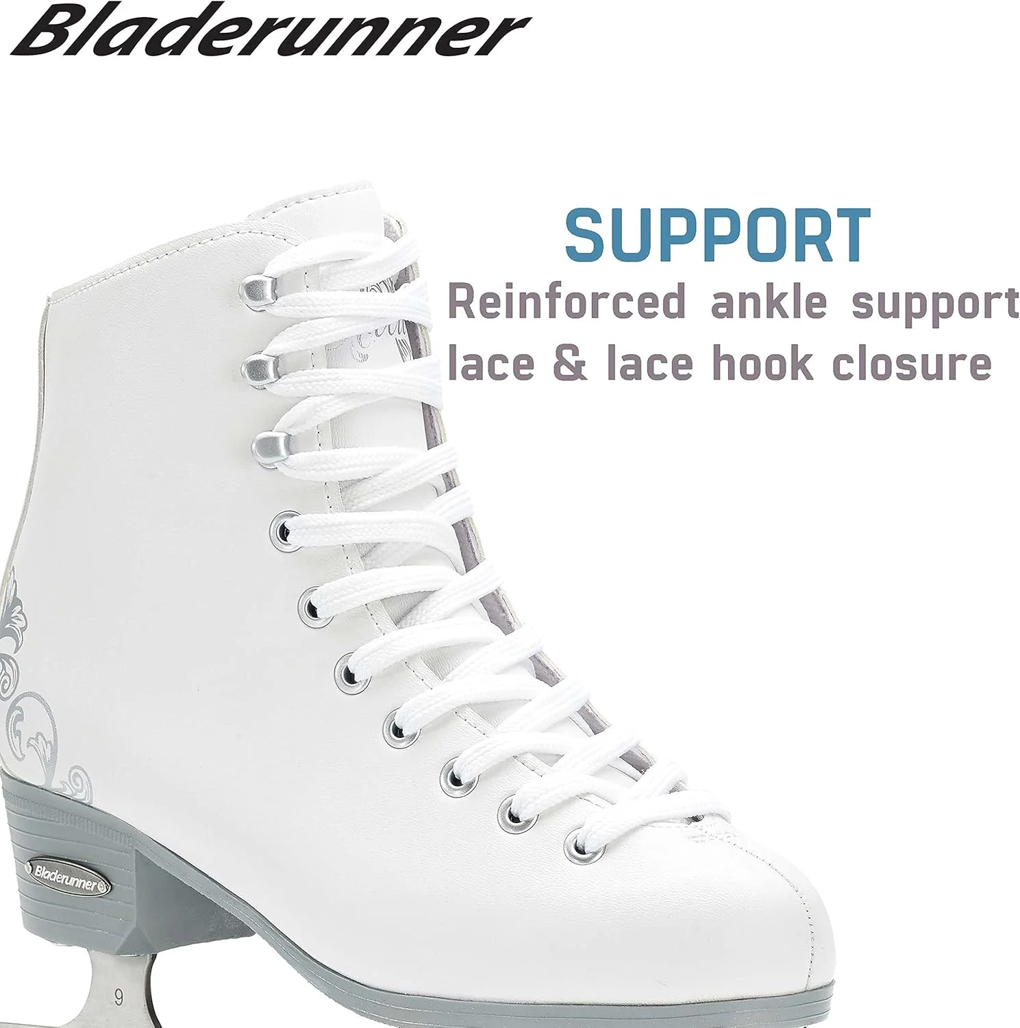 اسکیت های نمایشی زنانه بزرگسال Rollerblade Bladerunner Ice Aurora، سفید و نقره ای، اسکیت یخی اسکیت های نمایشی زنانه بزرگسال Rollerblade Bladerunner Ice Aurora، سفید و نقره ای، اسکیت یخی