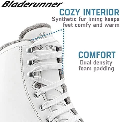 اسکیت های نمایشی زنانه بزرگسال Rollerblade Bladerunner Ice Aurora، سفید و نقره ای، اسکیت یخی اسکیت های نمایشی زنانه بزرگسال Rollerblade Bladerunner Ice Aurora، سفید و نقره ای، اسکیت یخی