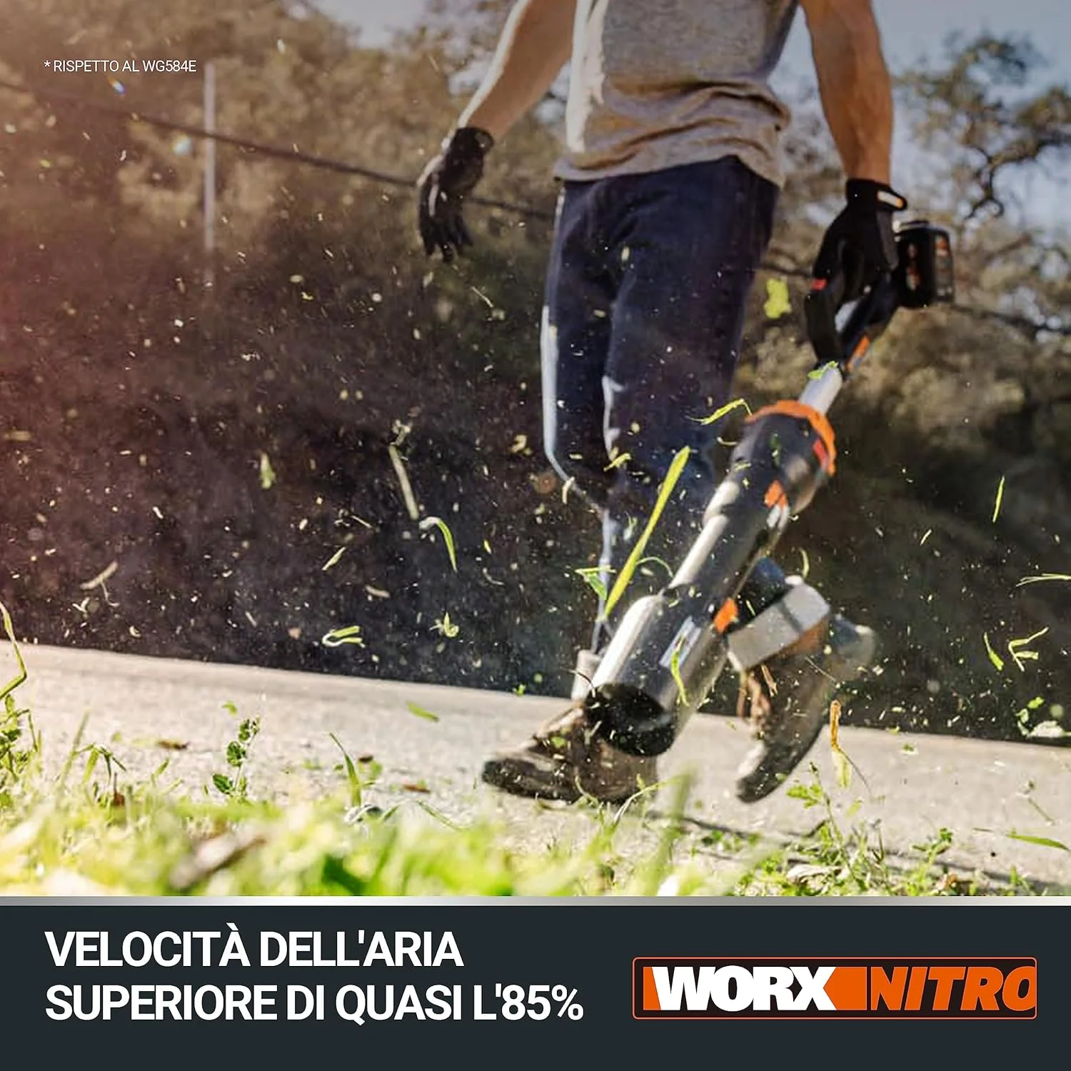 دمنده برگ شارژی حرفه ای 40 ولت WORX Nitro مدل WG585E.9 - موتور براشلس قوی - 3 سرعت و 2 حالت - سرعت هوای 266 کیلومتر در ساعت - جریان هوای 1053 متر مکعب در ساعت - سبک و جمع و جور - بدون باتری دمنده برگ شارژی حرفه ای 40 ولت WORX Nitro مدل WG585E.9 - موتور براشلس قوی - 3 سرعت و 2 حالت - سرعت هوای 266 کیلومتر در ساعت - جریان هوای 1053 متر مکعب در ساعت - سبک و جمع و جور - بدون باتری