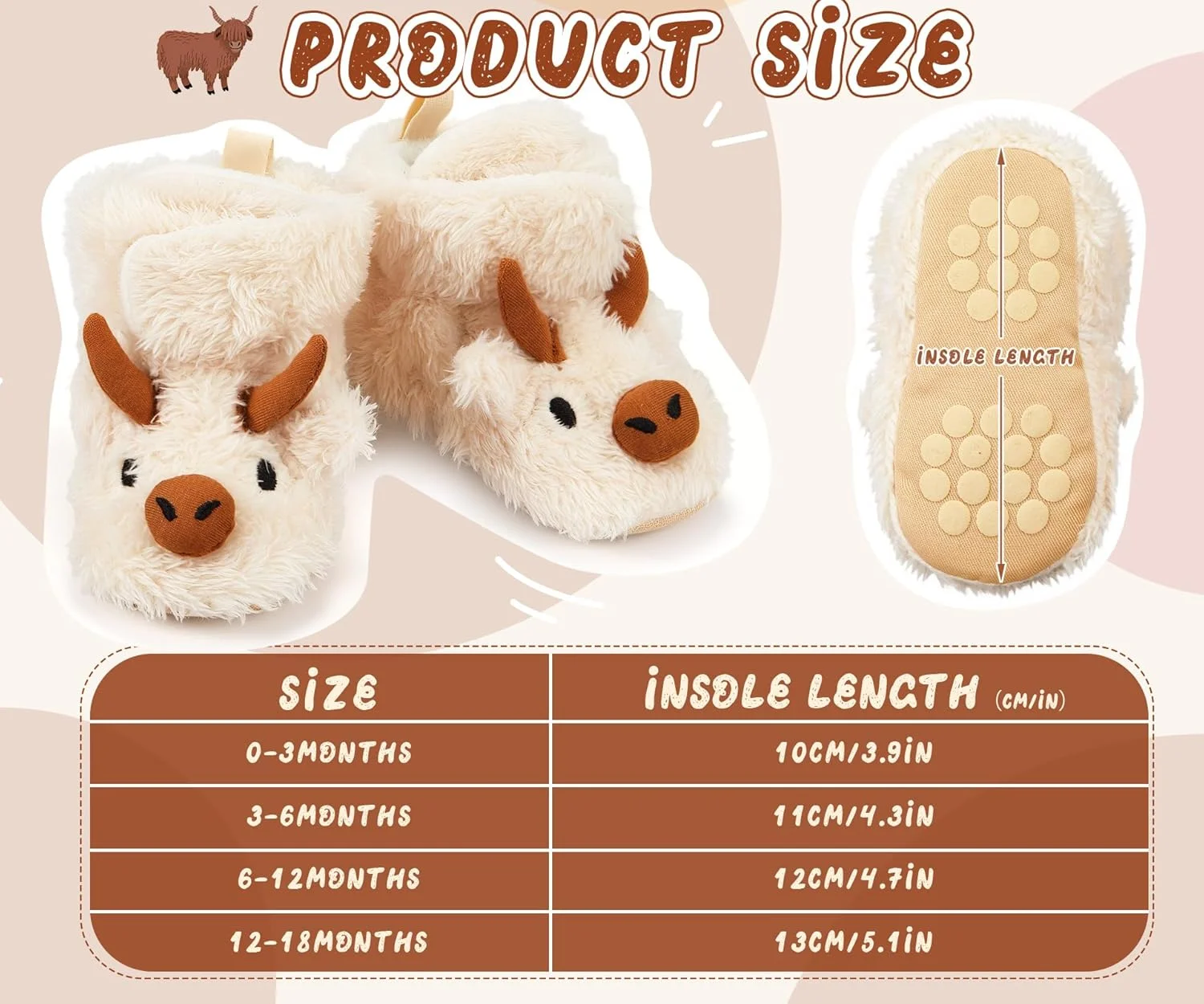 پاپوش نوزادی ShinyMatch، کفش نوزاد طرح حیوانات، پاپوش унисекс نوزادی برای دختر و پسر نوپا