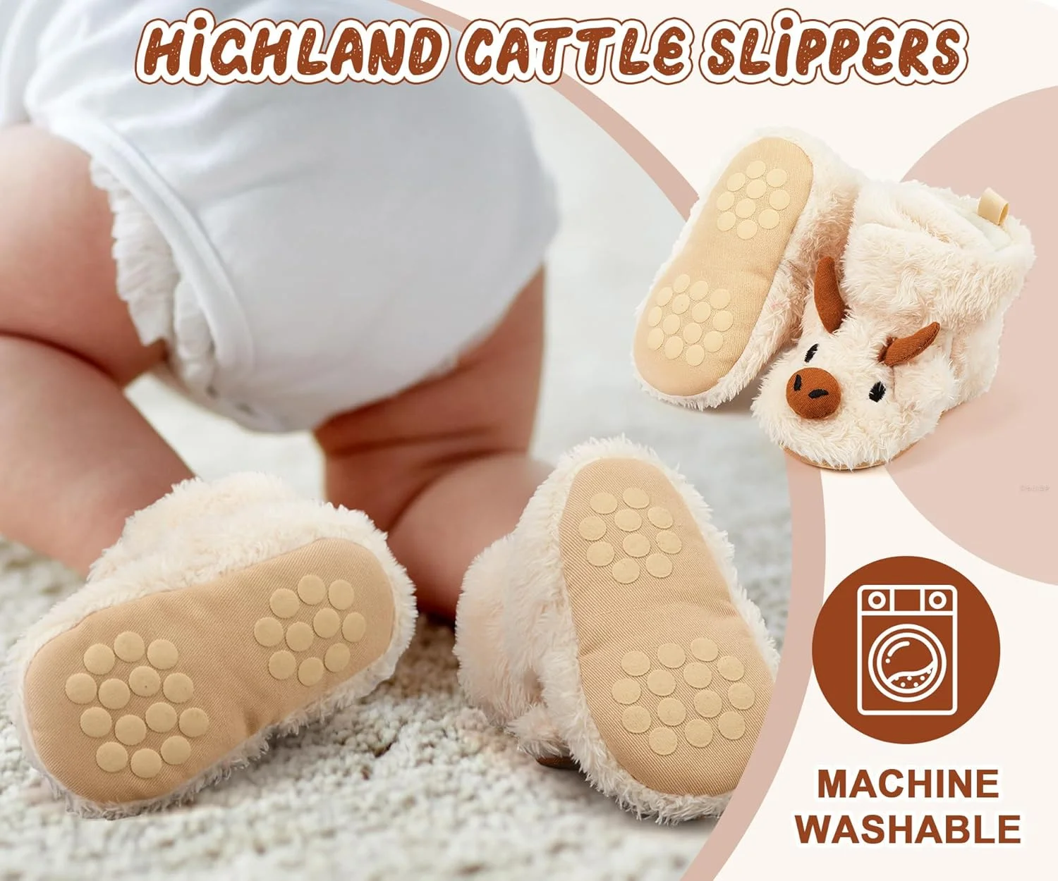 پاپوش نوزادی ShinyMatch، کفش نوزاد طرح حیوانات، پاپوش унисекс نوزادی برای دختر و پسر نوپا