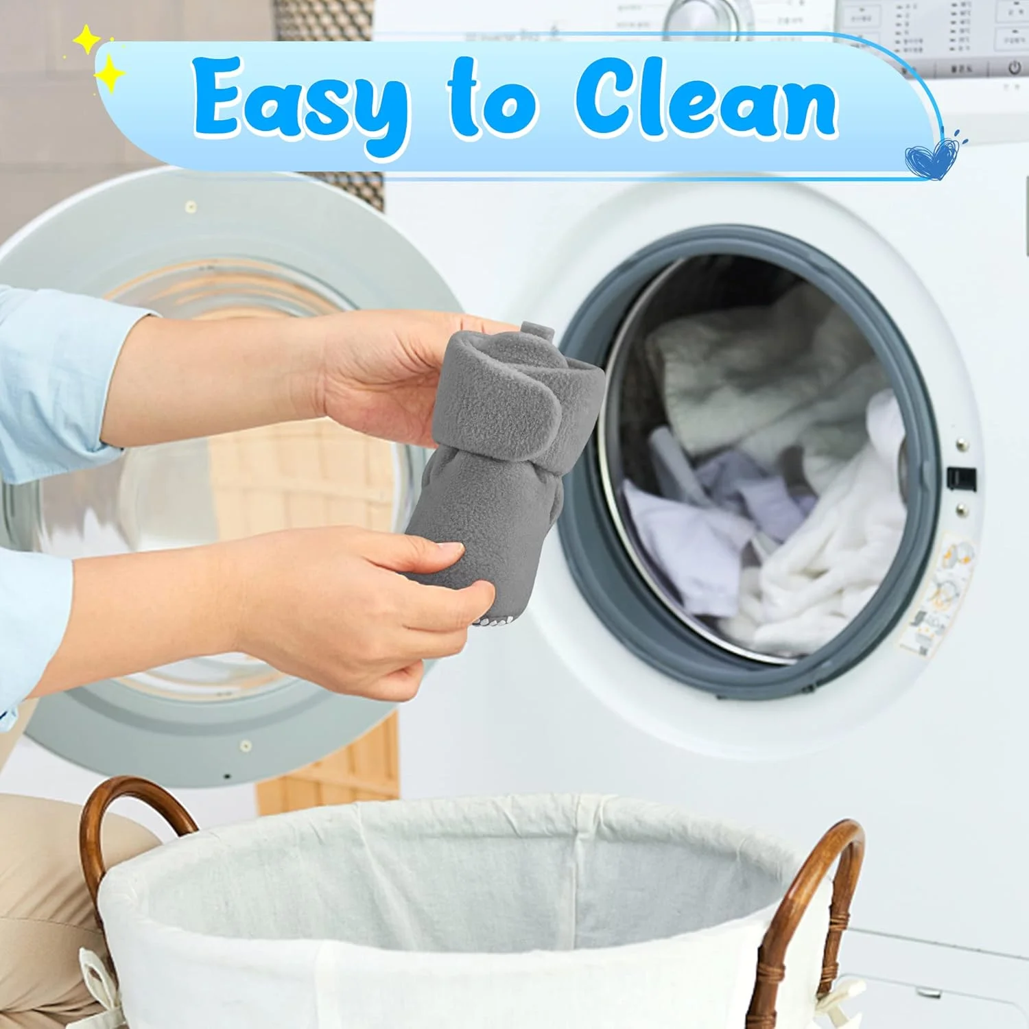 پاپوش های پشمی نوزادی Pro Goleem - دمپایی های گرم و نرم نوزاد، پوشیدن آسان، پاپوش های نرم نوزادی ضد لغزش و قابل تنظیم برای پسران و دختران