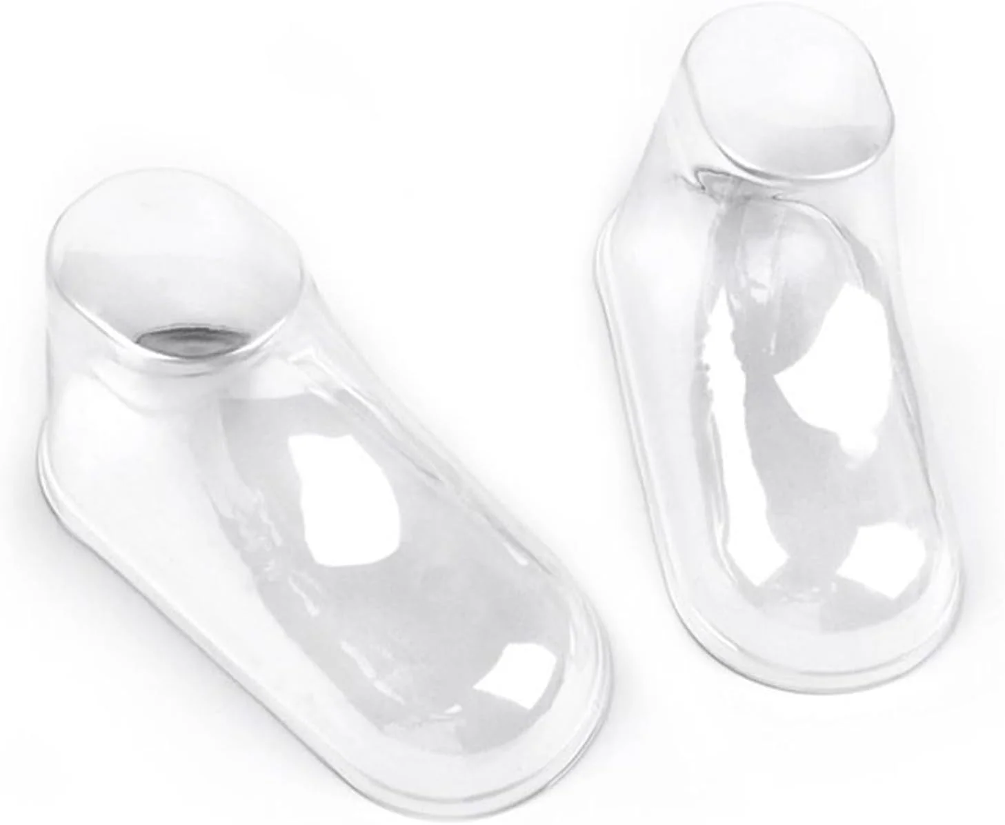 اوستلتین 100 عدد قالب پلاستیکی شفاف پا نوزاد، ویترین جوراب و پاپوش بافتنی نوزاد، پایه نگهدارنده فرم کفش کودک نوپا برای استفاده در فروشگاه و منزل، 50 جفت، 8 سانتی متر