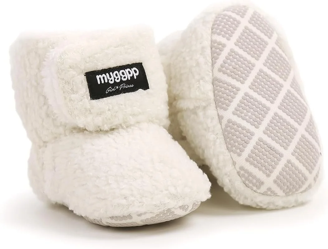 Ohwawadi پاپوش جورابی پشمی نرم و راحت نوزاد پسرانه دخترانه، کفش زمستانی گرم مناسب تخت نوزاد، اولین قدم ها