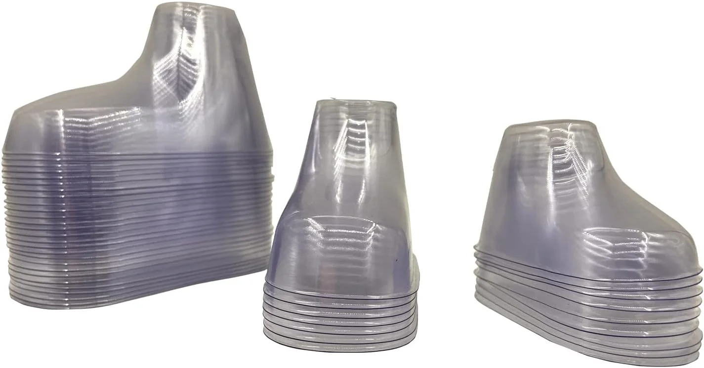 استند نمایش کفش نوزاد Ostlttyn، قالب جوراب نوزاد، 90 عدد پلاستیکی شفاف سایز 8، 9، 10 سانتی‌متری، بادوام، آبی