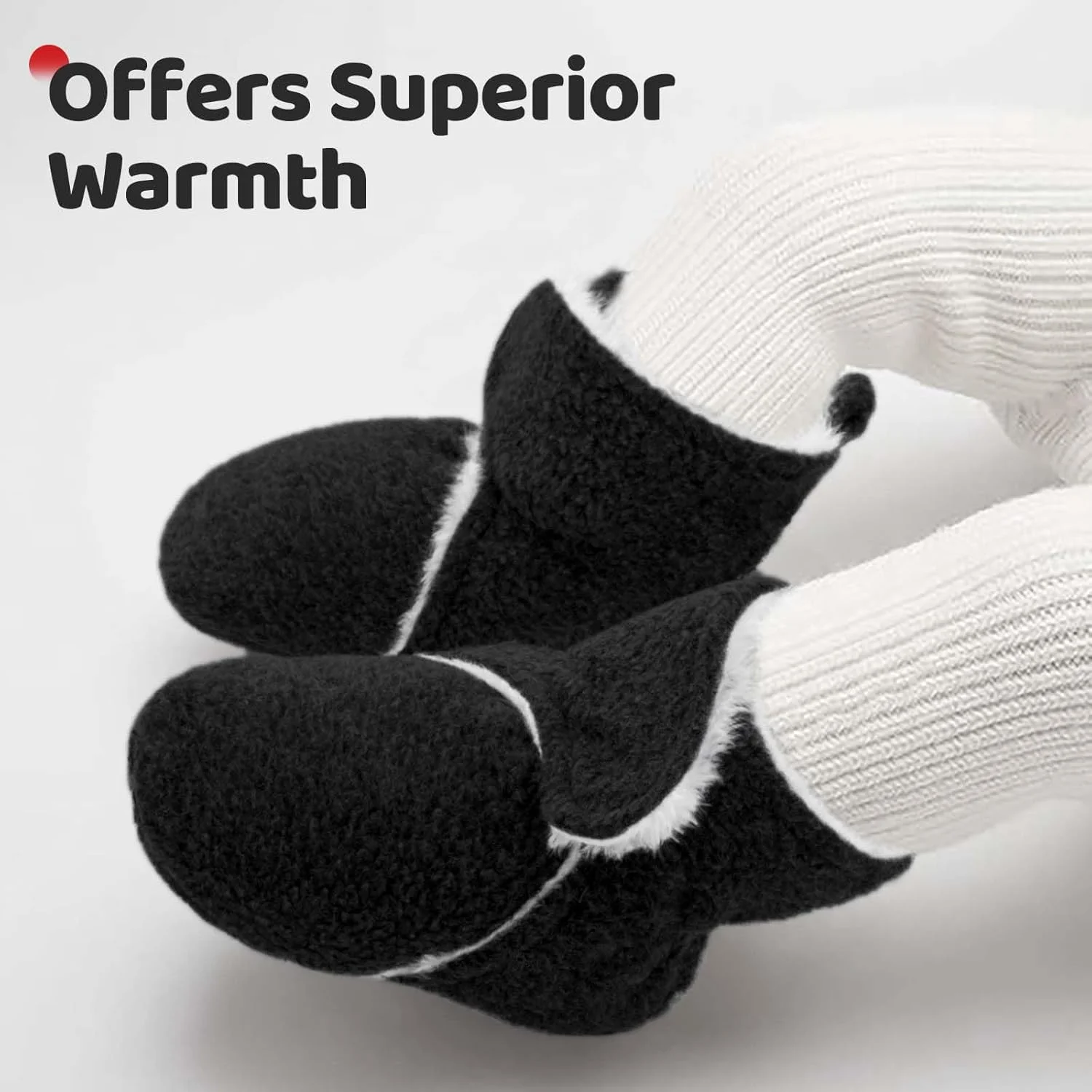 پاپوش نوزادی پشمی Pro Goleem، جوراب روفرشی گرم و نرم نوزاد، کفش جورابی که به راحتی پوشیده می شود، بوت های نوزادی ضد لغزش و قابل تنظیم، هدیه ای مناسب برای نوزادان دختر و پسر