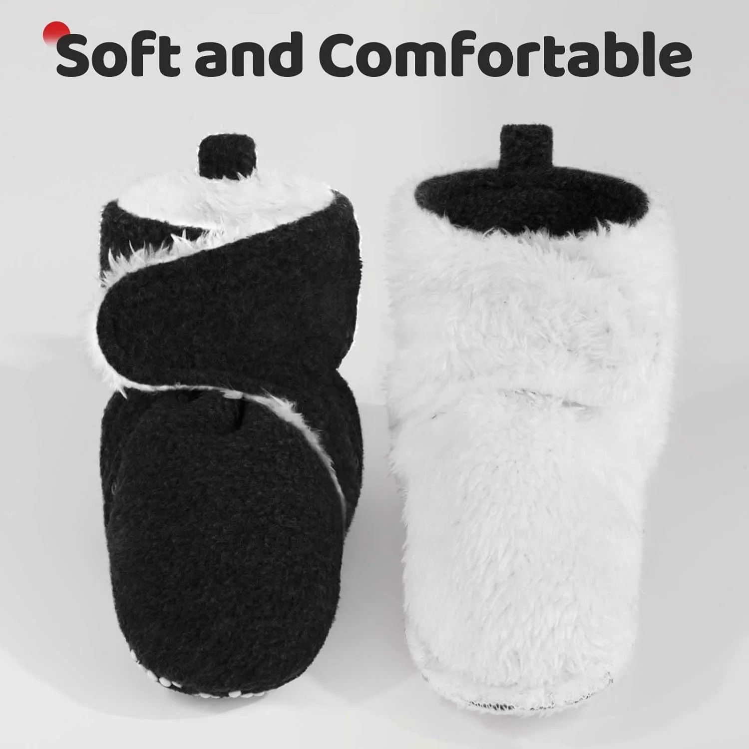 پاپوش نوزادی پشمی Pro Goleem، جوراب روفرشی گرم و نرم نوزاد، کفش جورابی که به راحتی پوشیده می شود، بوت های نوزادی ضد لغزش و قابل تنظیم، هدیه ای مناسب برای نوزادان دختر و پسر