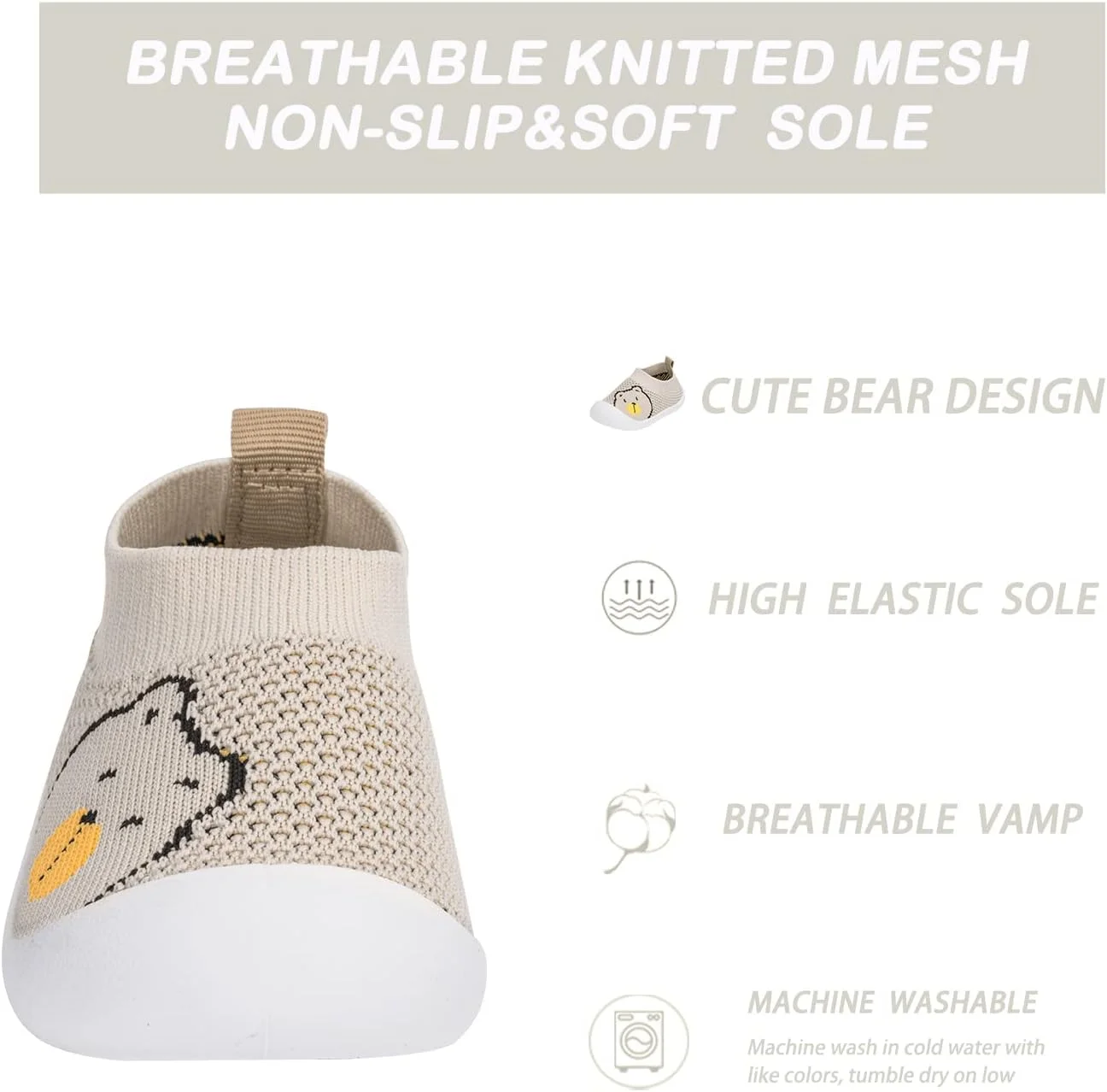 جوراب کفشی نوزاد نوپا ضد لغزش، دمپایی روفرشی، توری نخی تنفسی، زیره سبک وزن، مناسب نوزاد پسر، دختر، بچه ها و کودکان جوراب کفشی نوزاد نوپا ضد لغزش، دمپایی روفرشی، توری نخی تنفسی، زیره سبک وزن، مناسب نوزاد پسر، دختر، بچه ها و کودکان