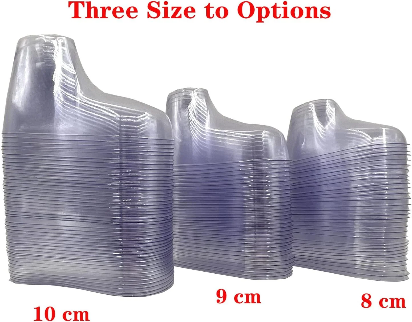 استند نمایش کفش نوزاد Ostlttyn، قالب جوراب نوزاد، 90 عدد پلاستیکی شفاف سایز 8، 9، 10 سانتی‌متری، بادوام، آبی