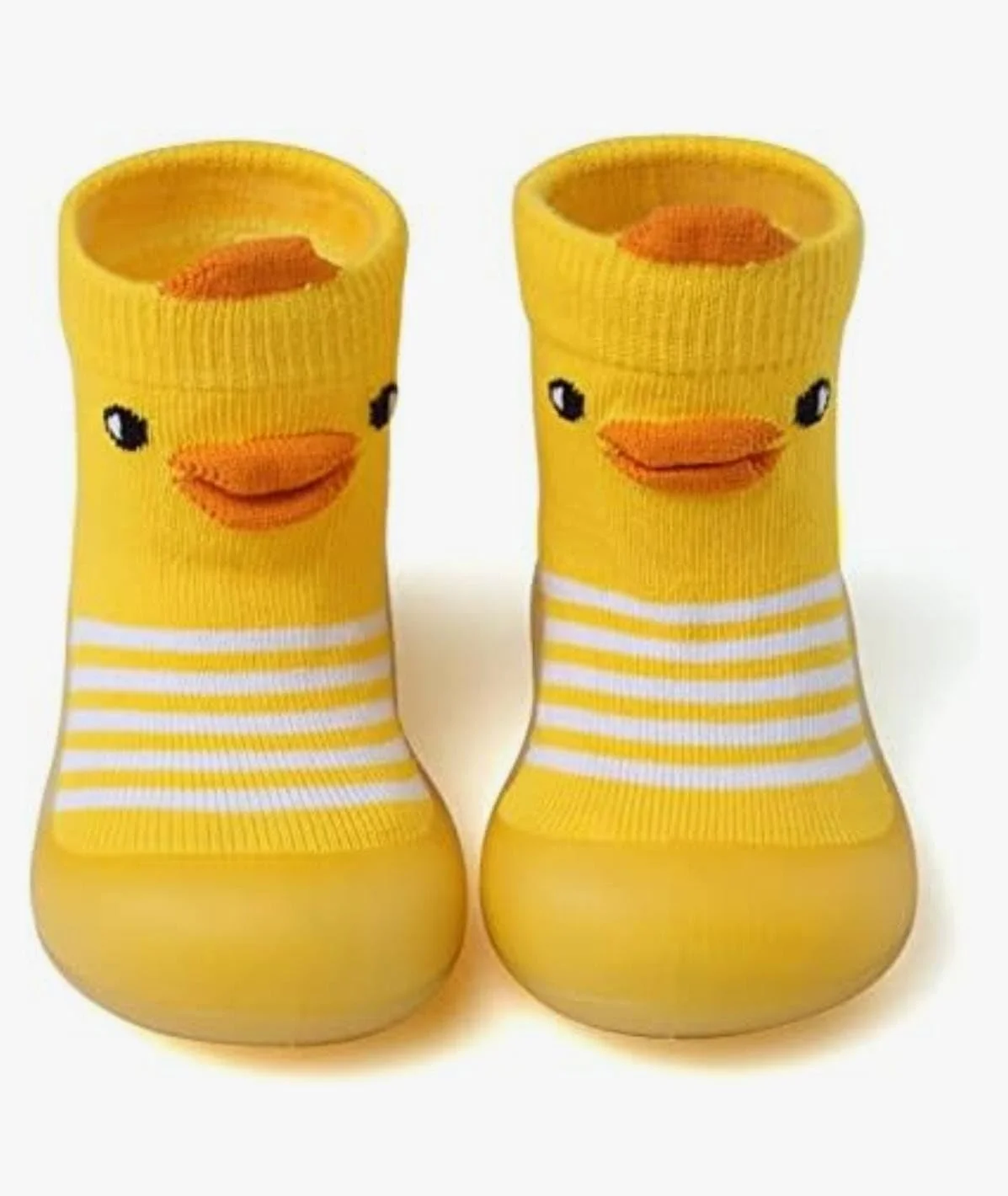 جوراب کفشی ضد لغزش طرح جوجه شیبی، زیره نرم راه راه زرد/آبی/صورتی، کفش های اولین قدم جوراب کفشی ضد لغزش طرح جوجه شیبی، زیره نرم راه راه زرد/آبی/صورتی، کفش های اولین قدم