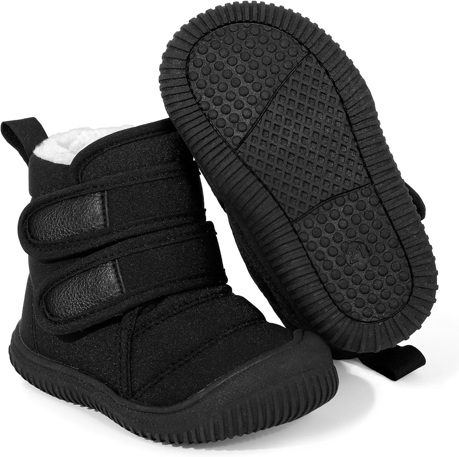 بوت های زمستانی مخملی گرم نوزادی MASOCIO، ضد لغزش، سایز 19-27 اروپا بوت های زمستانی مخملی گرم نوزادی MASOCIO، ضد لغزش، سایز 19-27 اروپا