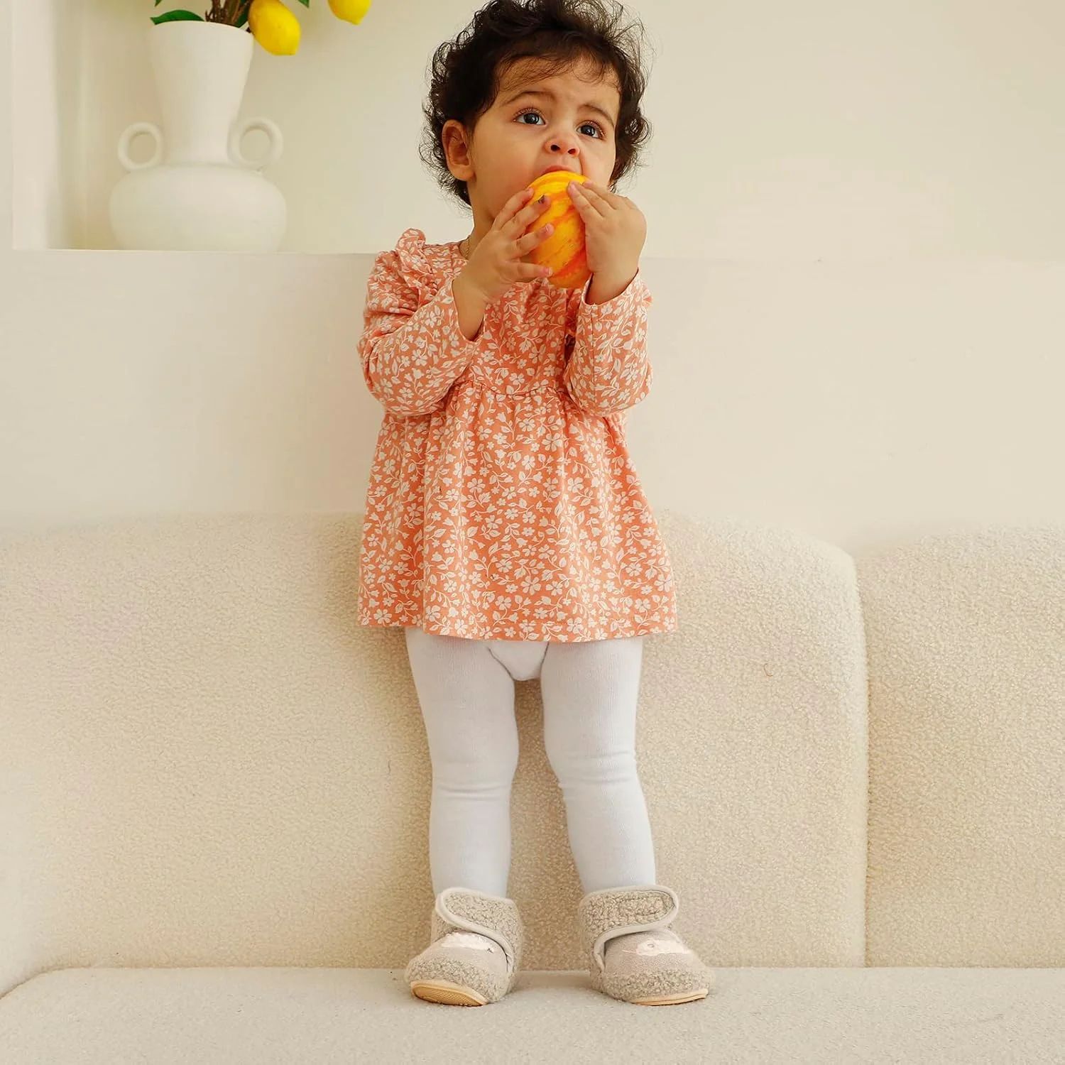 بوت زمستانی نوزاد ماسوسیو унисекс با زیره نرم و طرح گوسفند، کفش های ضد لغزش