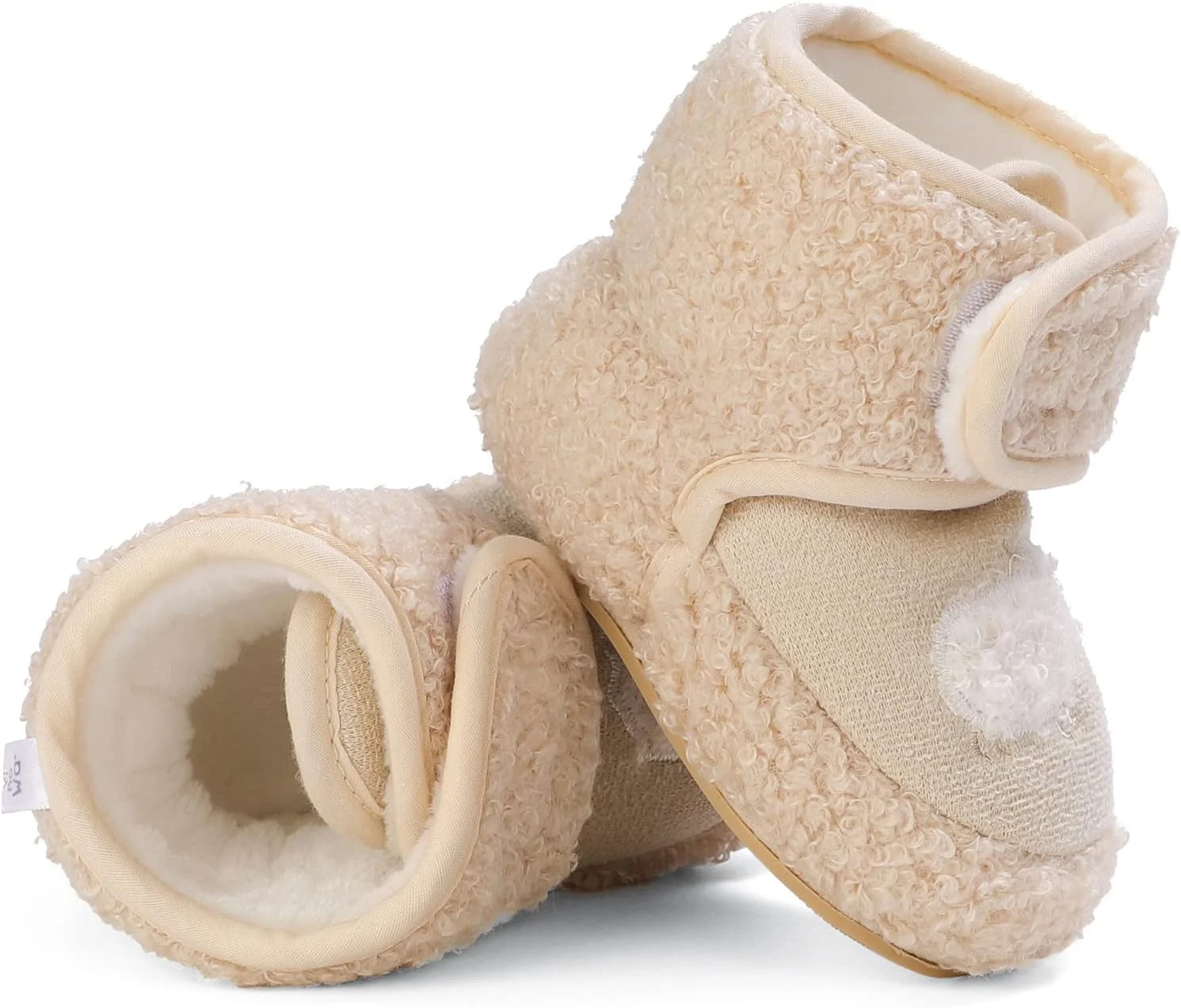 بوت زمستانی نوزاد ماسوسیو унисекс با زیره نرم و طرح گوسفند، کفش های ضد لغزش