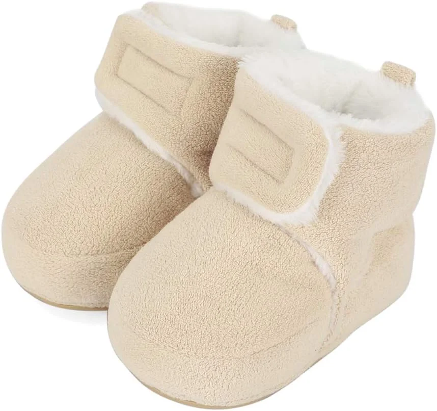 بوت های زمستانی گرم با زیره نرم نوزادی MASOCIO، ضد لغزش، مناسب برای اولین قدم ها، بژ، 12-18 ماه بوت های زمستانی گرم با زیره نرم نوزادی MASOCIO، ضد لغزش، مناسب برای اولین قدم ها، بژ، 12-18 ماه