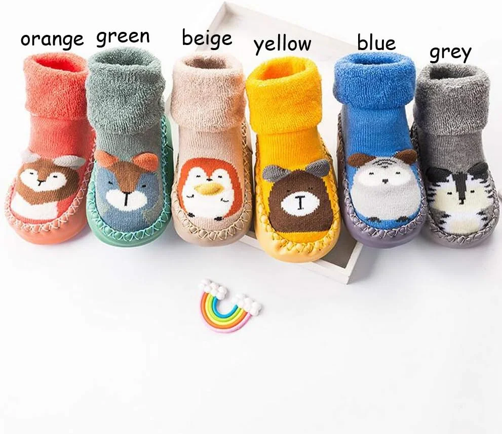 MarJunSep کفشهای پاپوش جورابی نوزادی پسرانه دخترانه با طرح موکاسین، ضد لغزش، مناسب داخل خانه، جوراب، پاپوش با گریپ MarJunSep کفشهای پاپوش جورابی نوزادی پسرانه دخترانه با طرح موکاسین، ضد لغزش، مناسب داخل خانه، جوراب، پاپوش با گریپ