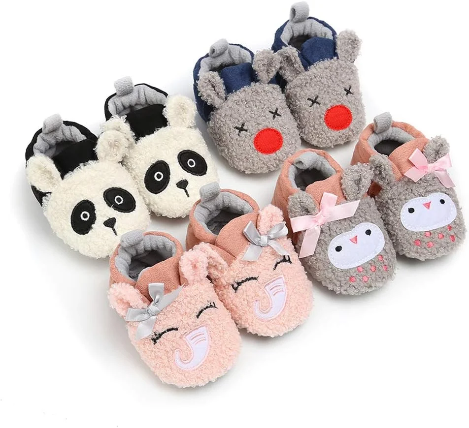 جوراب پاپوش نوزادی پسرانه دخترانه LAFEGEN با آستر نرم و ضد لغزش مناسب نوزاد تازه متولد شده تا 18 ماه