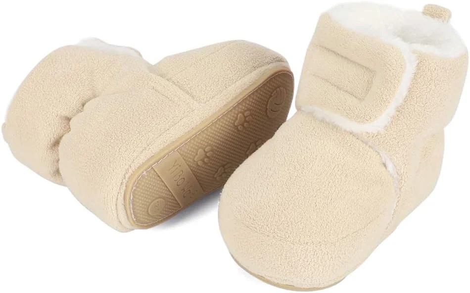 بوت های زمستانی گرم با زیره نرم نوزادی MASOCIO، ضد لغزش، مناسب برای اولین قدم ها، بژ، 12-18 ماه بوت های زمستانی گرم با زیره نرم نوزادی MASOCIO، ضد لغزش، مناسب برای اولین قدم ها، بژ، 12-18 ماه