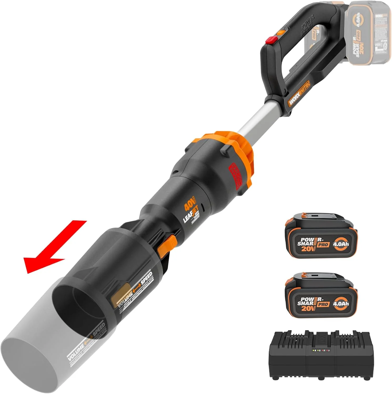 دمنده برگ شارژی Worx Nitro با باتری و شارژر