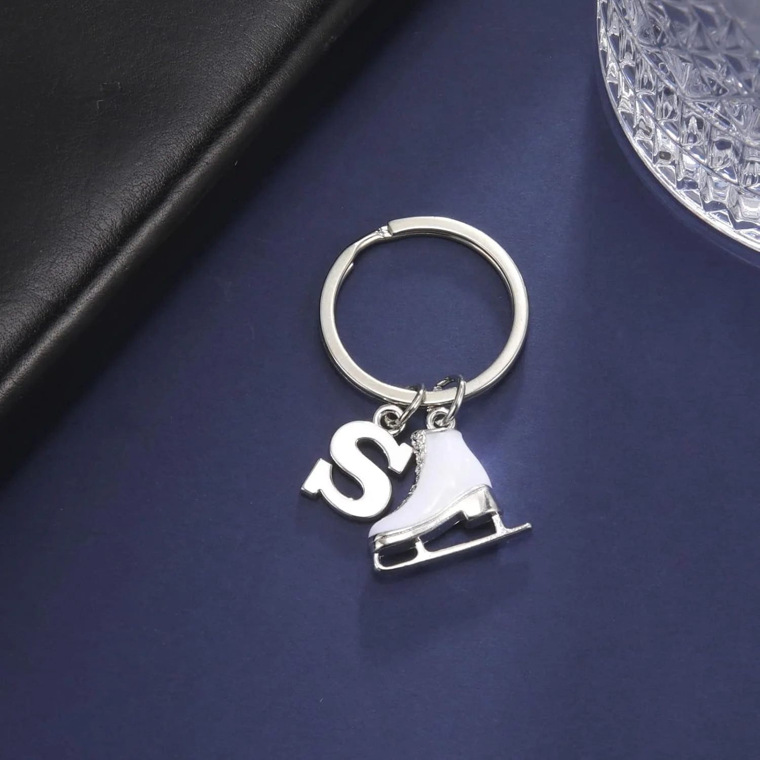 جاکلیدی اسکیت LIKGREAT، جاکلیدی اسکیت روی یخ، جاکلیدی اولیه اسکیت، آویز اسکیت، دکوراسیون کریسمس زمستانی، هدیه برای زنان دختران