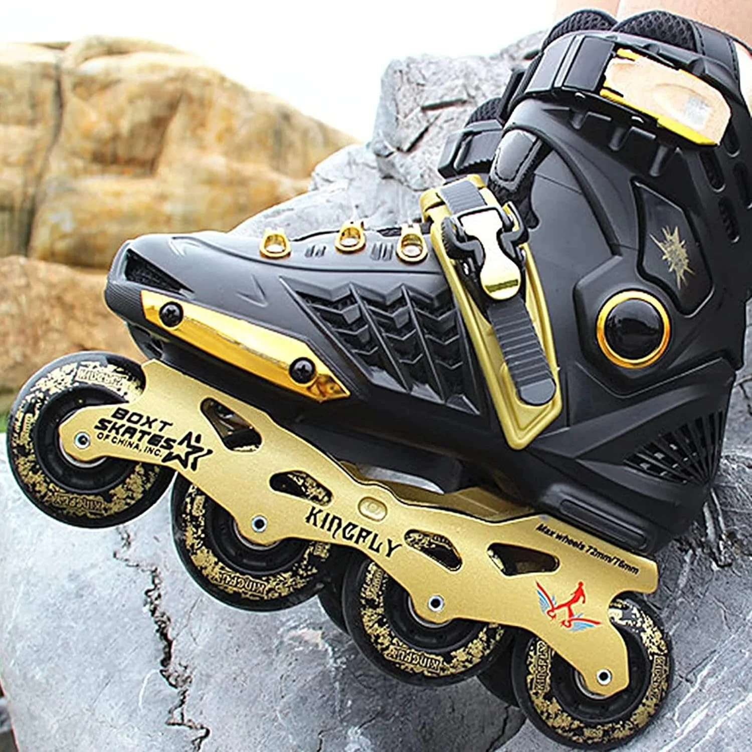 اسکیت های غلتکی حرفه ای TISTIK برای زنان و مردان بزرگسال، کفش های اسکیت تهاجمی تک ردیفه، اسکیت های غلتکی برای فضای باز و داخل سالن، چکمه های غلتکی مبتدی برای تناسب اندام ورزشی