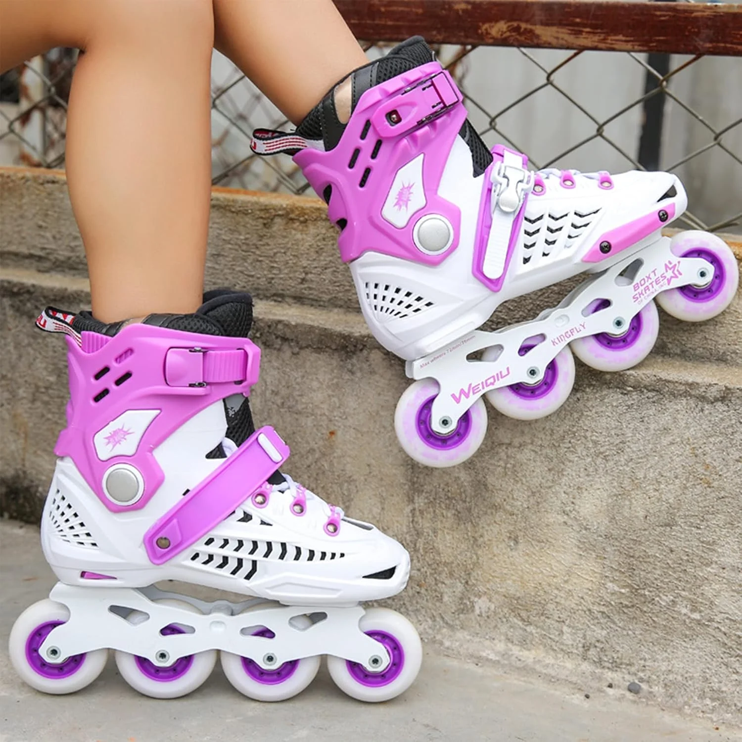 اسکیت های TISTIK برای بزرگسالان، اسکیت های تهاجمی تک ردیفه برای فضای باز و داخل سالن، کفش های اسکیت غلتکی برای ورزش و تناسب اندام مردان و زنان