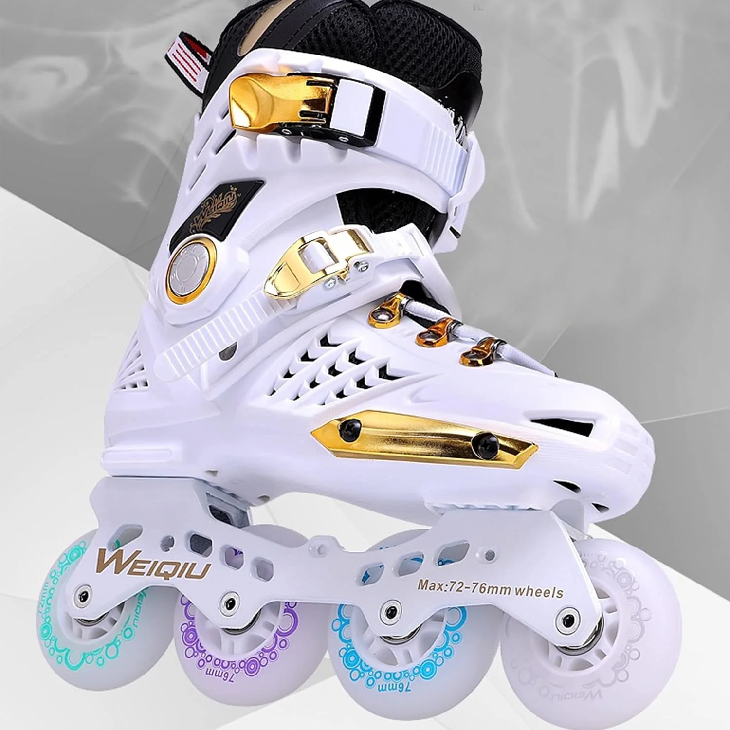 اسکیت های اینلاین TISTIK برای بزرگسالان، اسکیت های تهاجمی اینلاین تک ردیفه برای فضای باز و داخل سالن، کفش های اسکیت غلتکی برای ورزش و تناسب اندام مردان و زنان