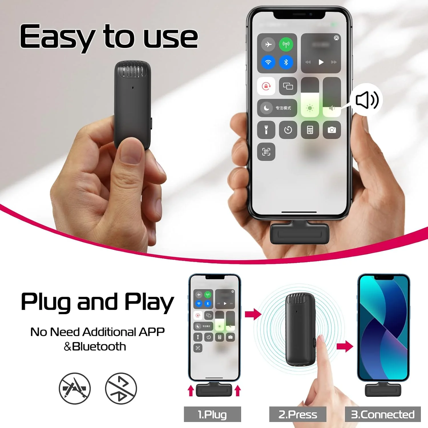 میکروفون یقه ای بی سیم ULANZI J11 برای آیفون و آیپد، میکروفون پلاگ اند پلی 1 در 1 با جعبه شارژ برای ضبط ویدیو، مصاحبه، یوتیوبرها، ولاگرها، برد انتقال 65 فوتی میکروفون یقه ای بی سیم ULANZI J11 برای آیفون و آیپد، میکروفون پلاگ اند پلی 1 در 1 با جعبه شارژ برای ضبط ویدیو، مصاحبه، یوتیوبرها، ولاگرها، برد انتقال 65 فوتی