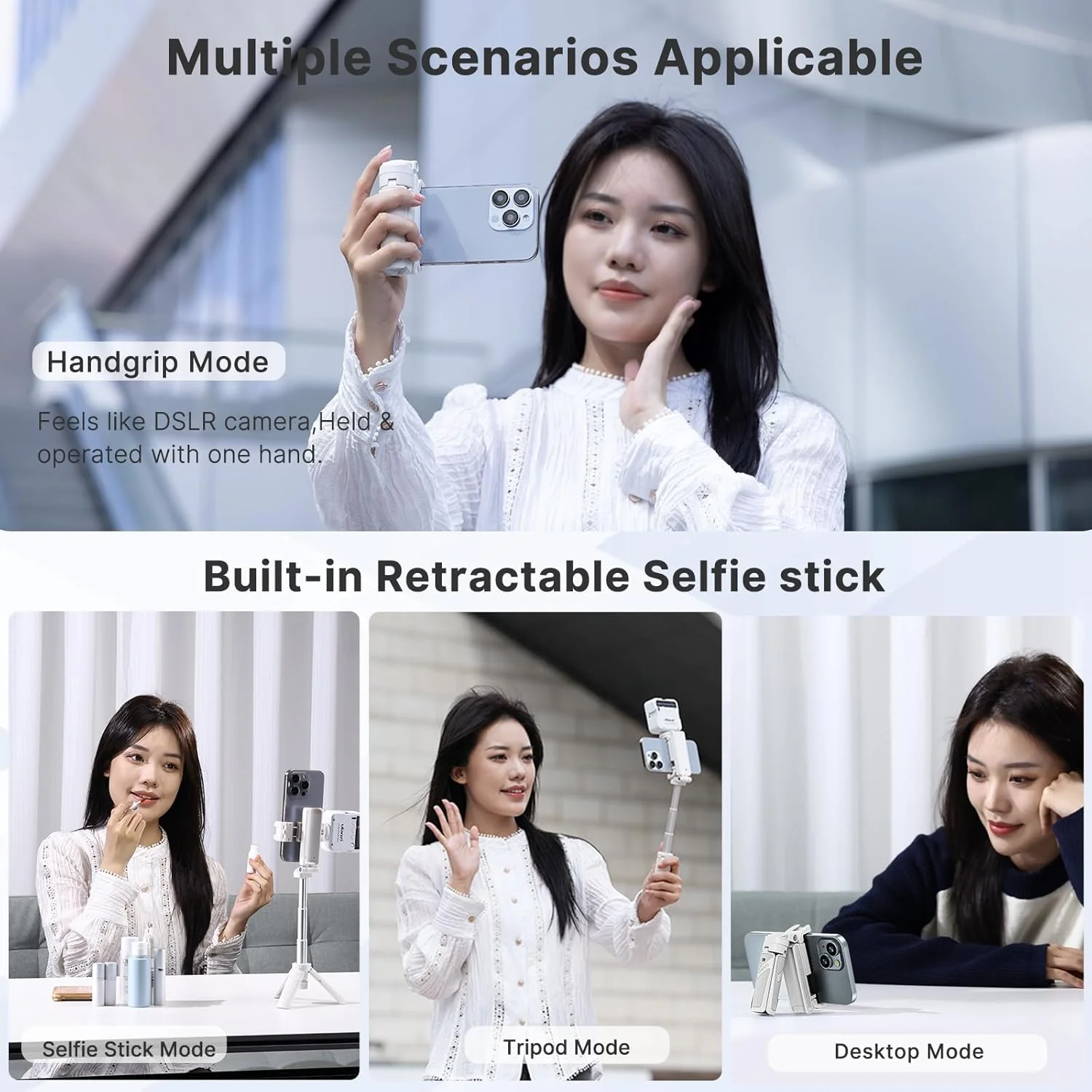 سه پایه سلفی استیک ULANZI JJ02، سه پایه گوشی با گریپ قابل افزایش طول با ریموت جداشدنی سایز جیبی، گریپ مینی گوشی 3 در 1 با 2 کفشک سرد، شاتر بی سیم 10 متری، مناسب برای ولاگ، پخش زنده و عکاسی (سفید) سه پایه سلفی استیک ULANZI JJ02، سه پایه گوشی با گریپ قابل افزایش طول با ریموت جداشدنی سایز جیبی، گریپ مینی گوشی 3 در 1 با 2 کفشک سرد، شاتر بی سیم 10 متری، مناسب برای ولاگ، پخش زنده و عکاسی (سفید)