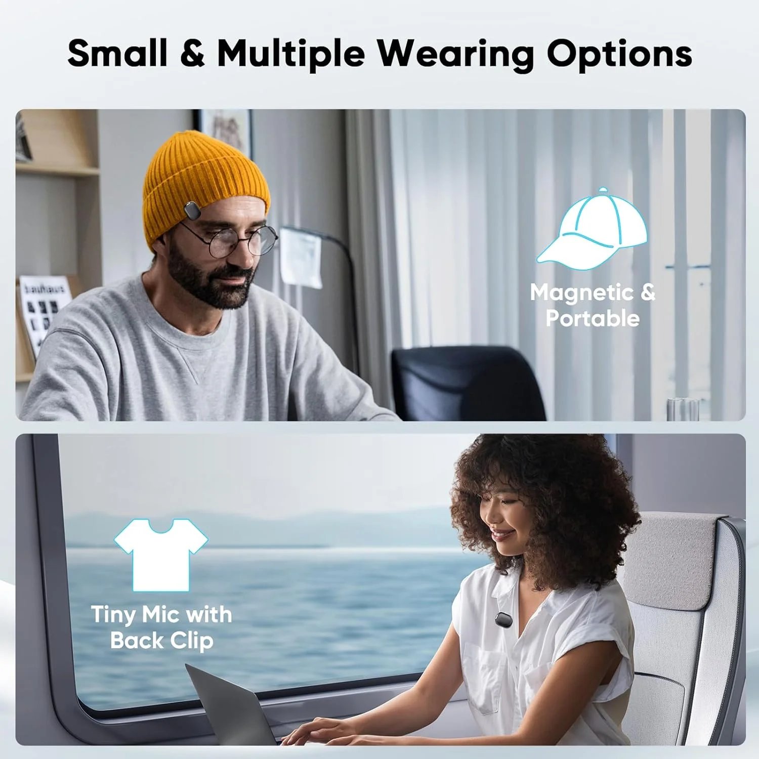 میکروفون یقه ای بی سیم مغناطیسی ULANZI A30 Tiny Mic، سایز مینی، حذف نویز، برد 50 متری، عمر باتری 20 ساعته، میکروفون لاوالیه برای ضبط ویدیو، DSLR، آیفون، اندروید، کامپیوتر میکروفون یقه ای بی سیم مغناطیسی ULANZI A30 Tiny Mic، سایز مینی، حذف نویز، برد 50 متری، عمر باتری 20 ساعته، میکروفون لاوالیه برای ضبط ویدیو، DSLR، آیفون، اندروید، کامپیوتر