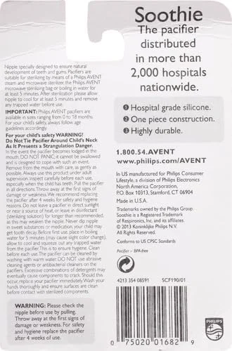 پستانک ارتودنسی نوزادی فیلیپس اونت مدل SCF190/01، 0-3 ماه، سبز/سبز، 2 عددی