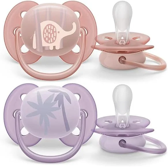 پستانک الترا سافت فیلیپس اونت 0-6 ماه دخترانه X2