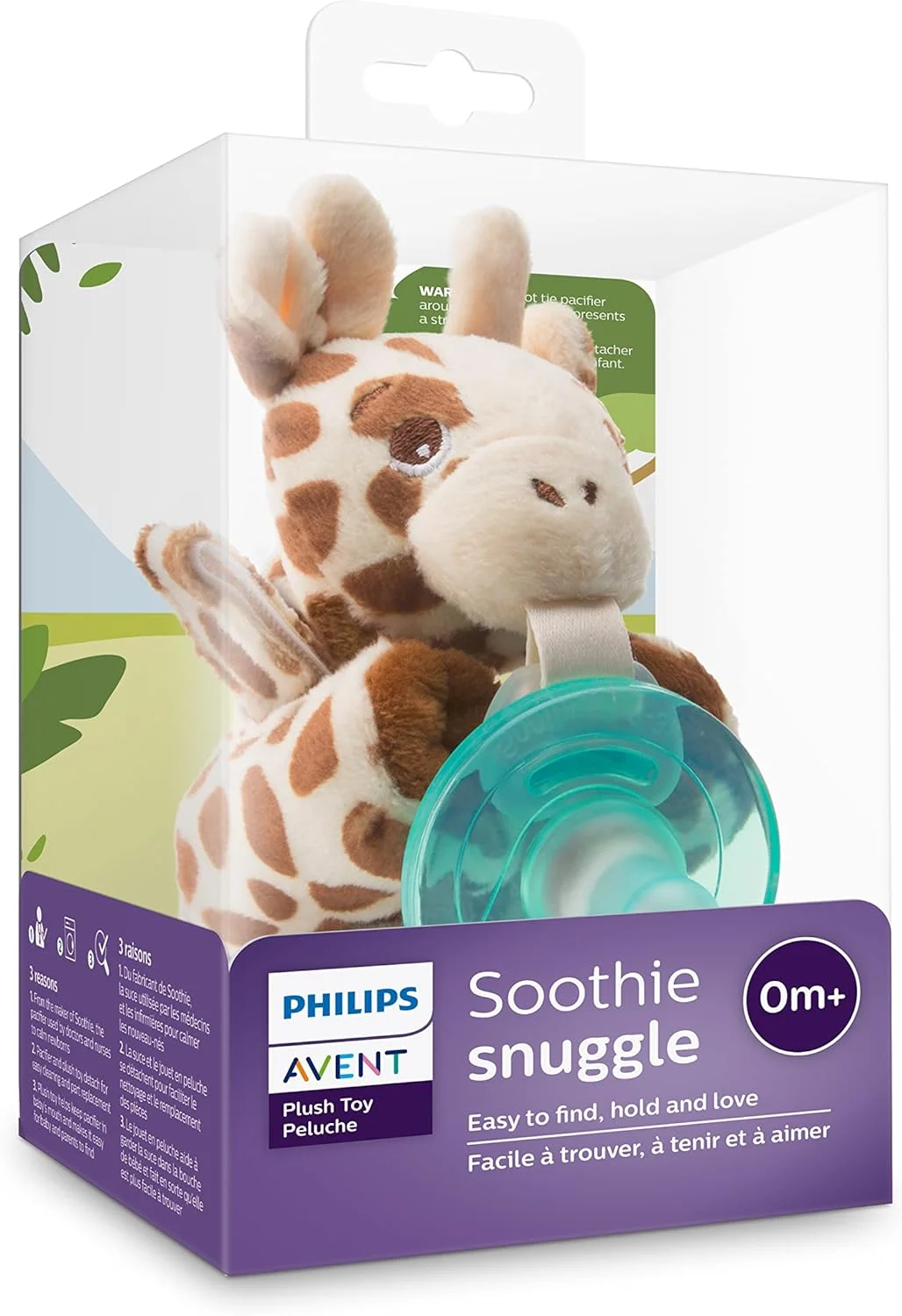 نگهدارنده پستانک نرم و بغل کردنی Philips AVENT Soothie با پستانک جداشدنی، 0+ ماه، زرافه، SCF347/01 - 1 عدد (بسته 1 عددی) نگهدارنده پستانک نرم و بغل کردنی Philips AVENT Soothie با پستانک جداشدنی، 0+ ماه، زرافه، SCF347/01 - 1 عدد (بسته 1 عددی)