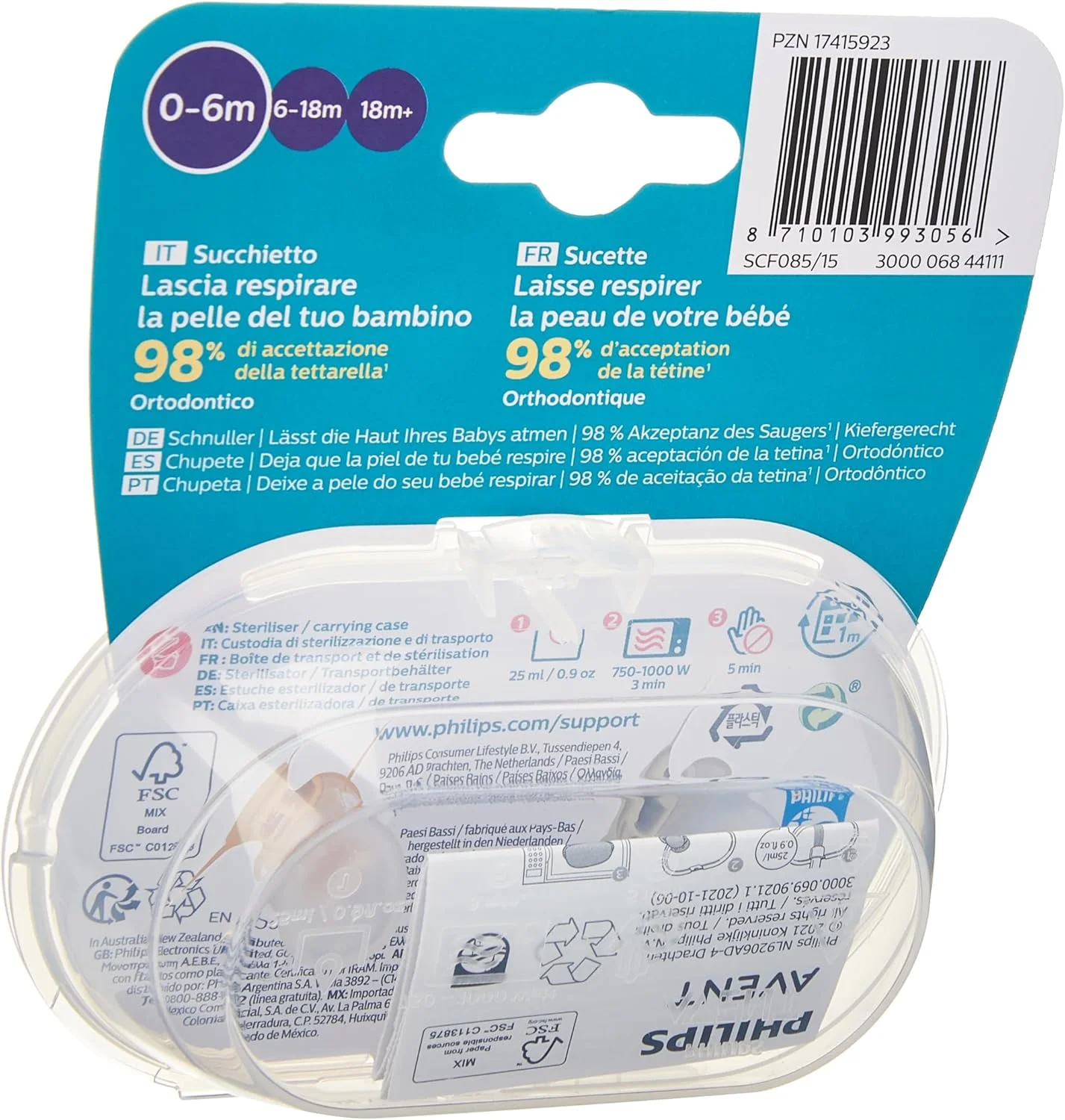 پستانک الترا ایر اونت فیلیپس 2 عددی (بسته 1 عددی) - پستانک بدون BPA برای نوزادان 0-6 ماهه (مدل SCF085/15) سبز/قهوه ای پستانک الترا ایر اونت فیلیپس 2 عددی (بسته 1 عددی) - پستانک بدون BPA برای نوزادان 0-6 ماهه (مدل SCF085/15) سبز/قهوه ای