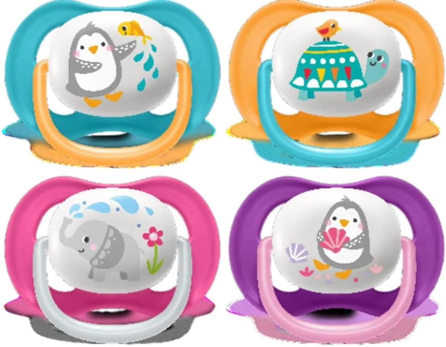 پستانک ارتودنسی الترا ایر فیلیپس اونت 6-18 ماه طرح حیوانات مدل مخلوط بسته 2 عددی