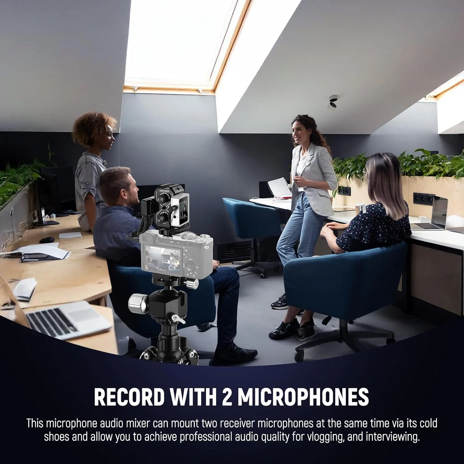 آداپتور میکسر صوتی میکروفون دو کاناله Neewer MM01 با کابل 3.5 میلی متری TRS، سوئیچ استریو/مونو، مانت کفشک سرد برای دوربین های DSLR، تلفن های هوشمند، میکروفون های باتری خور برای ضبط ویدیو آداپتور میکسر صوتی میکروفون دو کاناله Neewer MM01 با کابل 3.5 میلی متری TRS، سوئیچ استریو/مونو، مانت کفشک سرد برای دوربین های DSLR، تلفن های هوشمند، میکروفون های باتری خور برای ضبط ویدیو