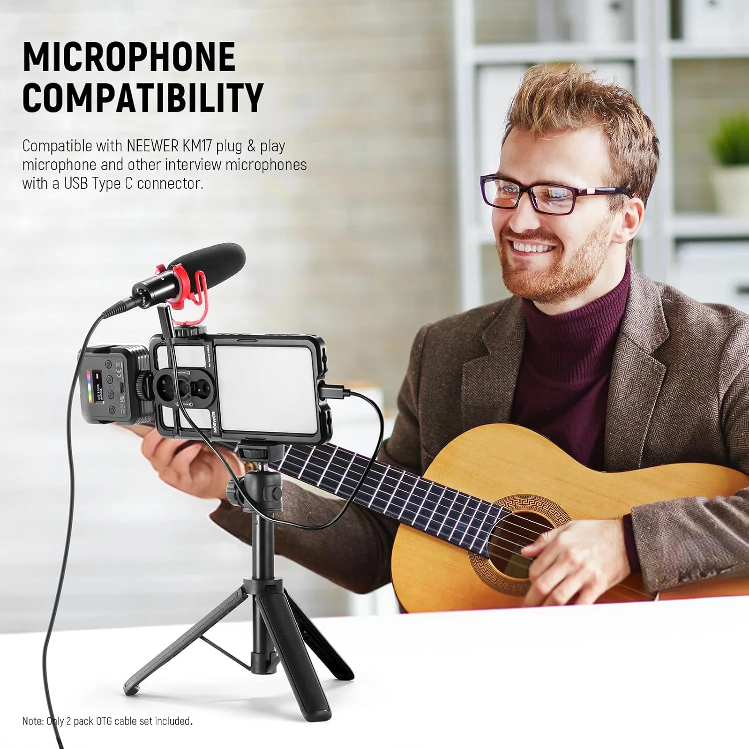 مجموعه 2 عددی کابل آداپتور OTG نیور، USB C ماده به Type C نر + USB C ماده به iOS نر، سازگار با iPhone iPad Android میکروفون بی سیم NEEWER KM17 KM15 KM18 KM23، 18 اینچ/45 سانتی متر، LM7 مجموعه 2 عددی کابل آداپتور OTG نیور، USB C ماده به Type C نر + USB C ماده به iOS نر، سازگار با iPhone iPad Android میکروفون بی سیم NEEWER KM17 KM15 KM18 KM23، 18 اینچ/45 سانتی متر، LM7