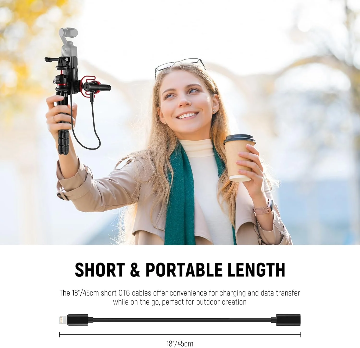 مجموعه 2 عددی کابل آداپتور OTG نیور، USB C ماده به Type C نر + USB C ماده به iOS نر، سازگار با iPhone iPad Android میکروفون بی سیم NEEWER KM17 KM15 KM18 KM23، 18 اینچ/45 سانتی متر، LM7 مجموعه 2 عددی کابل آداپتور OTG نیور، USB C ماده به Type C نر + USB C ماده به iOS نر، سازگار با iPhone iPad Android میکروفون بی سیم NEEWER KM17 KM15 KM18 KM23، 18 اینچ/45 سانتی متر، LM7