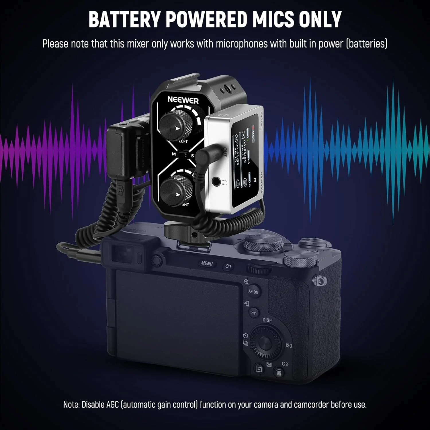 آداپتور میکسر صوتی میکروفون دو کاناله Neewer MM01 با کابل 3.5 میلی متری TRS، سوئیچ استریو/مونو، مانت کفشک سرد برای دوربین های DSLR، تلفن های هوشمند، میکروفون های باتری خور برای ضبط ویدیو آداپتور میکسر صوتی میکروفون دو کاناله Neewer MM01 با کابل 3.5 میلی متری TRS، سوئیچ استریو/مونو، مانت کفشک سرد برای دوربین های DSLR، تلفن های هوشمند، میکروفون های باتری خور برای ضبط ویدیو