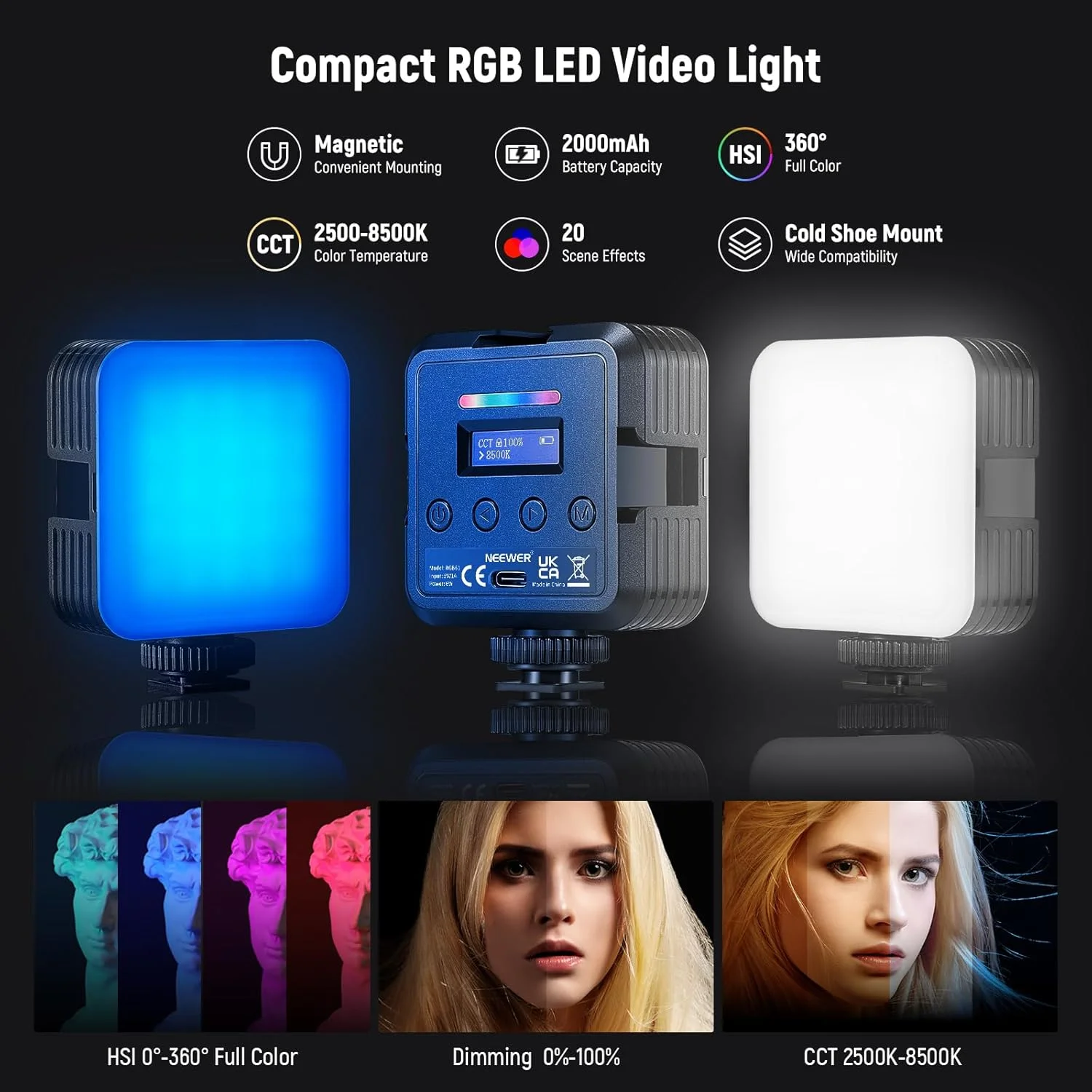 کیت ولاگینگ گوشی NEEWER با نور RGB LED / سیستم میکروفون بی سیم یقه ای / سه پایه سلفی استیک، لوازم ضروری تولید محتوا برای آیفون اندروید پادکست یوتیوب، PA048 کیت ولاگینگ گوشی NEEWER با نور RGB LED / سیستم میکروفون بی سیم یقه ای / سه پایه سلفی استیک، لوازم ضروری تولید محتوا برای آیفون اندروید پادکست یوتیوب، PA048