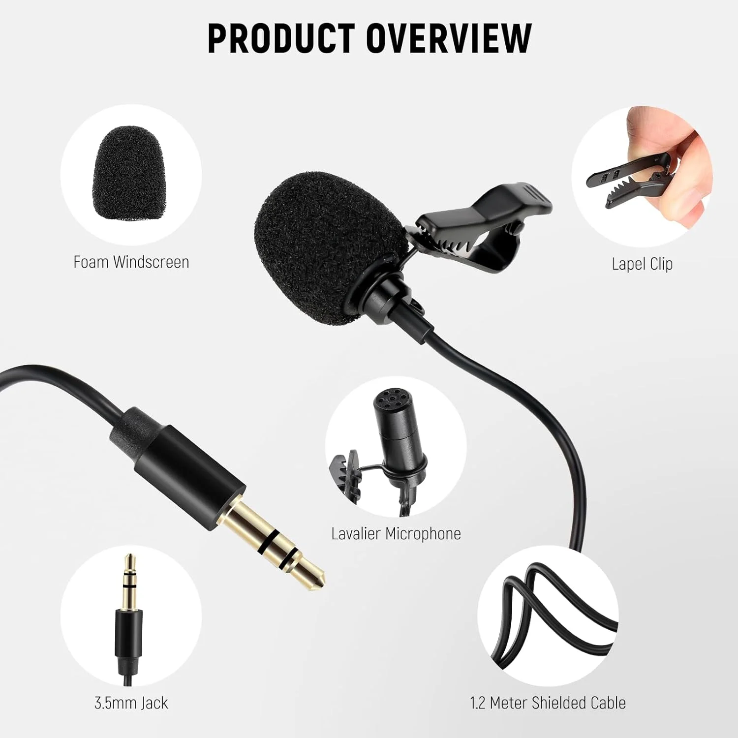 میکروفون یقه ای NEEWER (بسته 2 عددی)، میکروفون خازنی اومنی دایرکشنال سیم دار گیره ای برای استیج، یوتیوب، پخش زنده، سازگار با Rode Wireless GO II 2، فرستنده میکروفون بی سیم DJI، CM5 میکروفون یقه ای NEEWER (بسته 2 عددی)، میکروفون خازنی اومنی دایرکشنال سیم دار گیره ای برای استیج، یوتیوب، پخش زنده، سازگار با Rode Wireless GO II 2، فرستنده میکروفون بی سیم DJI، CM5