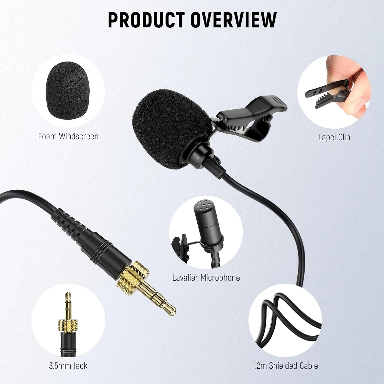 میکروفون یقهای NEEWER (بسته 2 عددی)، میکروفون سیمدار گیرهای کندانسور اومنیدایرکشنال لاو سازگار با فرستنده میکروفون بیسیم Rode Wireless GO II DJI برای استیج، ویدیوهای یوتیوب و پخش زنده، CM5 میکروفون یقهای NEEWER (بسته 2 عددی)، میکروفون سیمدار گیرهای کندانسور اومنیدایرکشنال لاو سازگار با فرستنده میکروفون بیسیم Rode Wireless GO II DJI برای استیج، ویدیوهای یوتیوب و پخش زنده، CM5