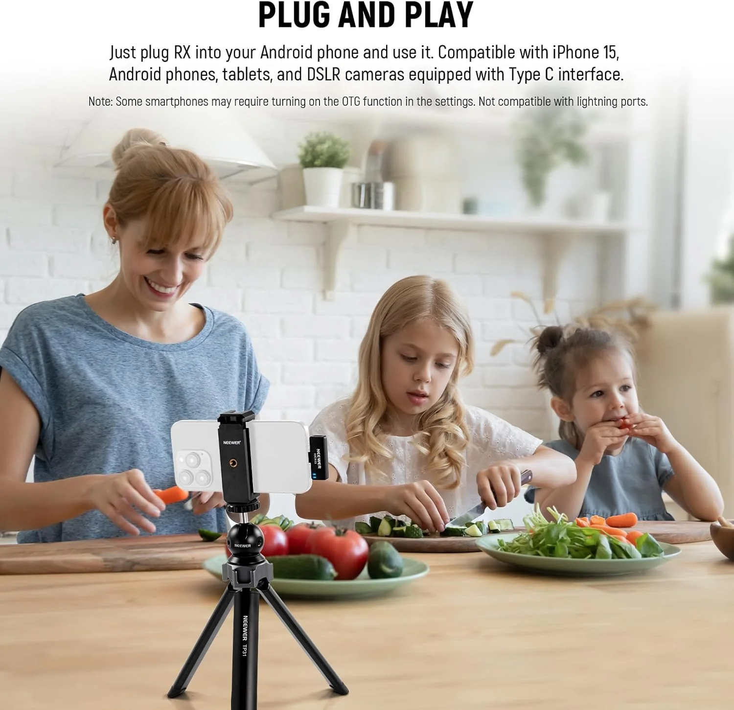 کیت میکروفون یقه ای بی سیم USB C نیور، میکروفون های دوگانه کندانسور با جعبه شارژ، میکروفون های یقه ای حذف نویز سازگار با سری iPhone 15 Samsung Android، KM24 کیت میکروفون یقه ای بی سیم USB C نیور، میکروفون های دوگانه کندانسور با جعبه شارژ، میکروفون های یقه ای حذف نویز سازگار با سری iPhone 15 Samsung Android، KM24