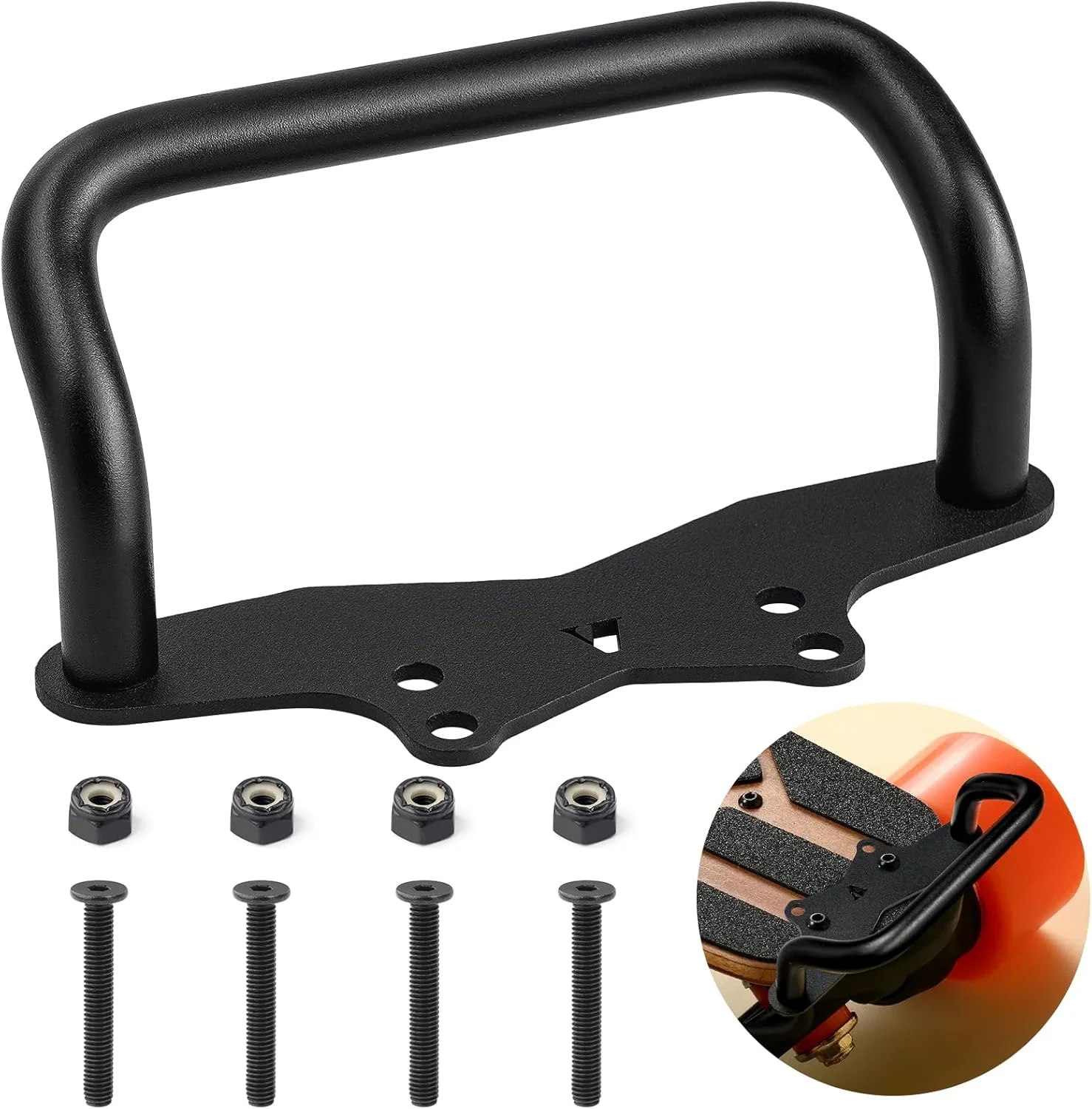 دستگیره اسکیت برد YIBEICO برای Meepo Exway، دسته حمل اسکیت برد بادوام و ضد زنگ تمام استیل با چهار سوراخ، لوازم جانبی تخته گیره پهن شده لانگ برد