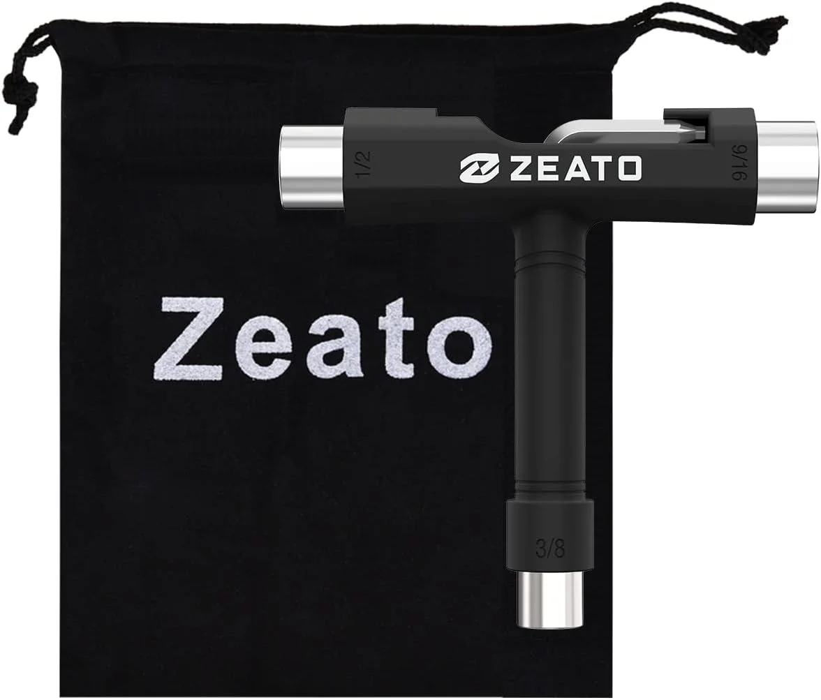 ابزار چند منظوره اسکیت برد قابل حمل Zeato با آچار آلن T شکل و پیچ گوشتی فیلیپس، ابزار اسکیت برد و لانگ برد نوع L