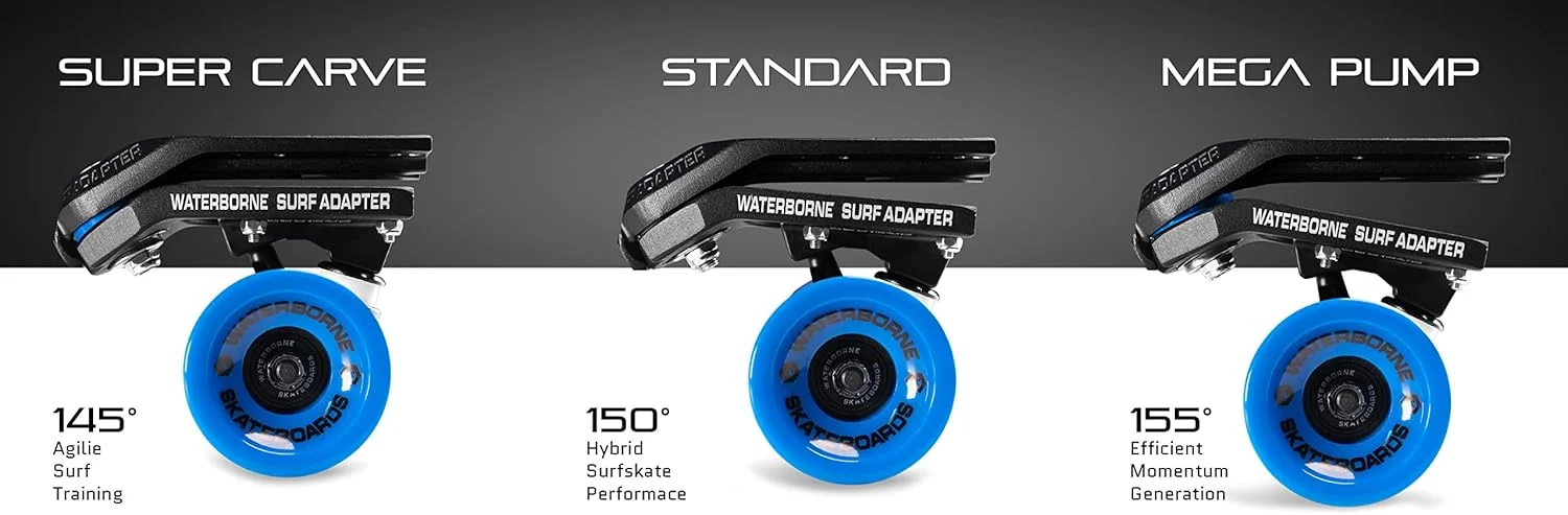 سیستم FIN اسکیتبوردهای WATERBORNE - آداپتور Surf and Rail - تراکهای Surfskate مناسب برای هر اسکیتبورد - تنظیم FINهای ثبت شده برای 3 حالت Surf Skate - تراک Carving برای Cruise و سواری مانند اسکیتبورد Surf سیستم FIN اسکیتبوردهای WATERBORNE - آداپتور Surf and Rail - تراکهای Surfskate مناسب برای هر اسکیتبورد - تنظیم FINهای ثبت شده برای 3 حالت Surf Skate - تراک Carving برای Cruise و سواری مانند اسکیتبورد Surf